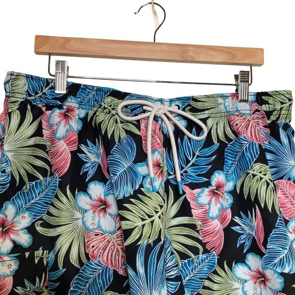 Tommy Bahama Naples Konkan Jungle Swim Trunk Floral Size Large Tropical Hibiscus - Picture 6 of 12